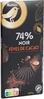 74% noir fèves de cacao