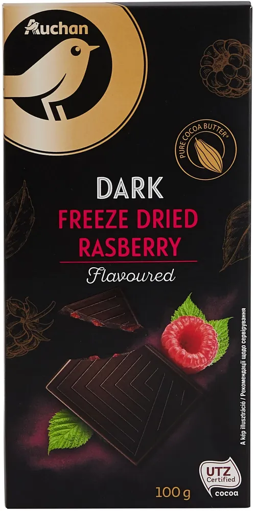 Noir éclats de framboises aromatisé