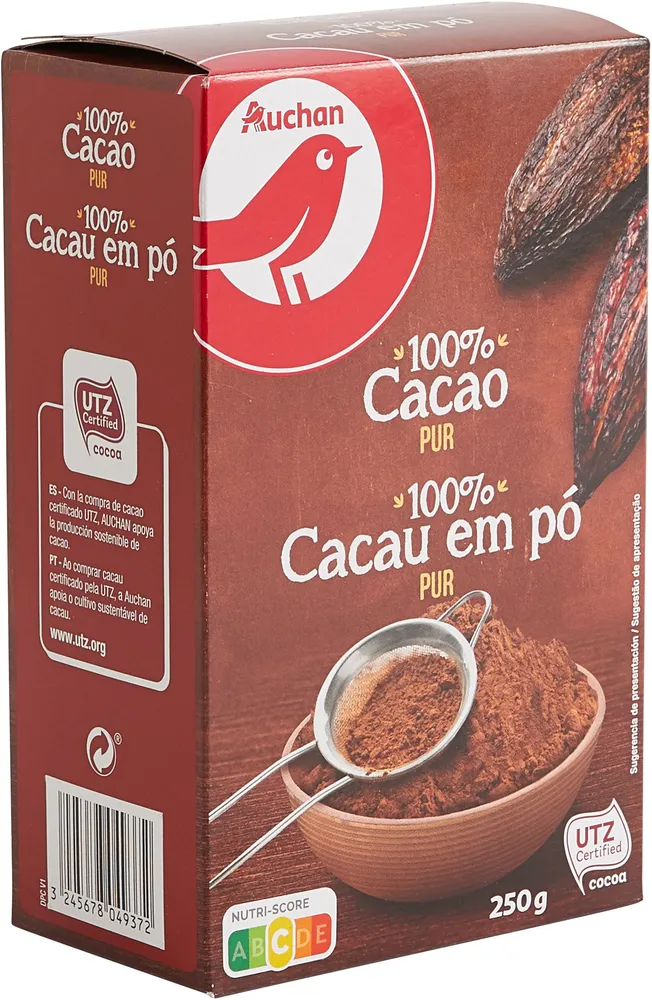AUCHAN100% CacaoBoissons et préparations non sucré*
