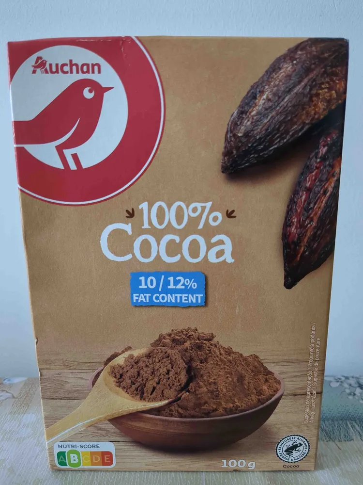 Auchan poudre 100% cacao (10-12% m.g.) 100g