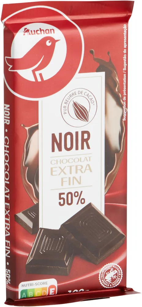 Auchan chocolat noir 50% 100g