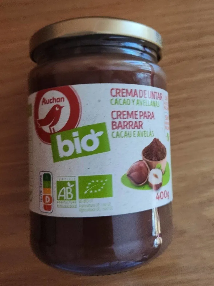 Crema de untar cacao y avellanas