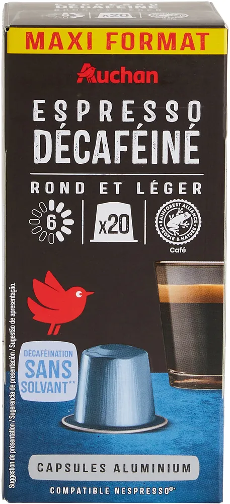Expresso Décaféiné Rond et léger