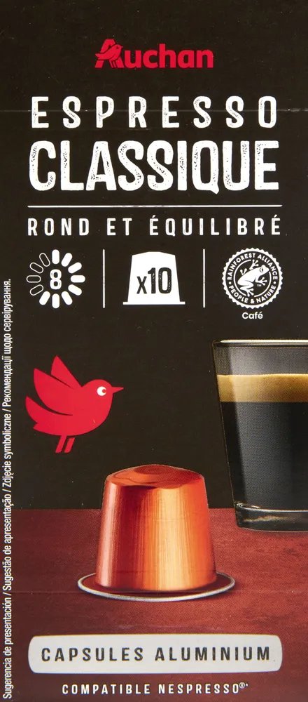 AUCHAN ESPRESSO CLASSIQUERond et équilibré