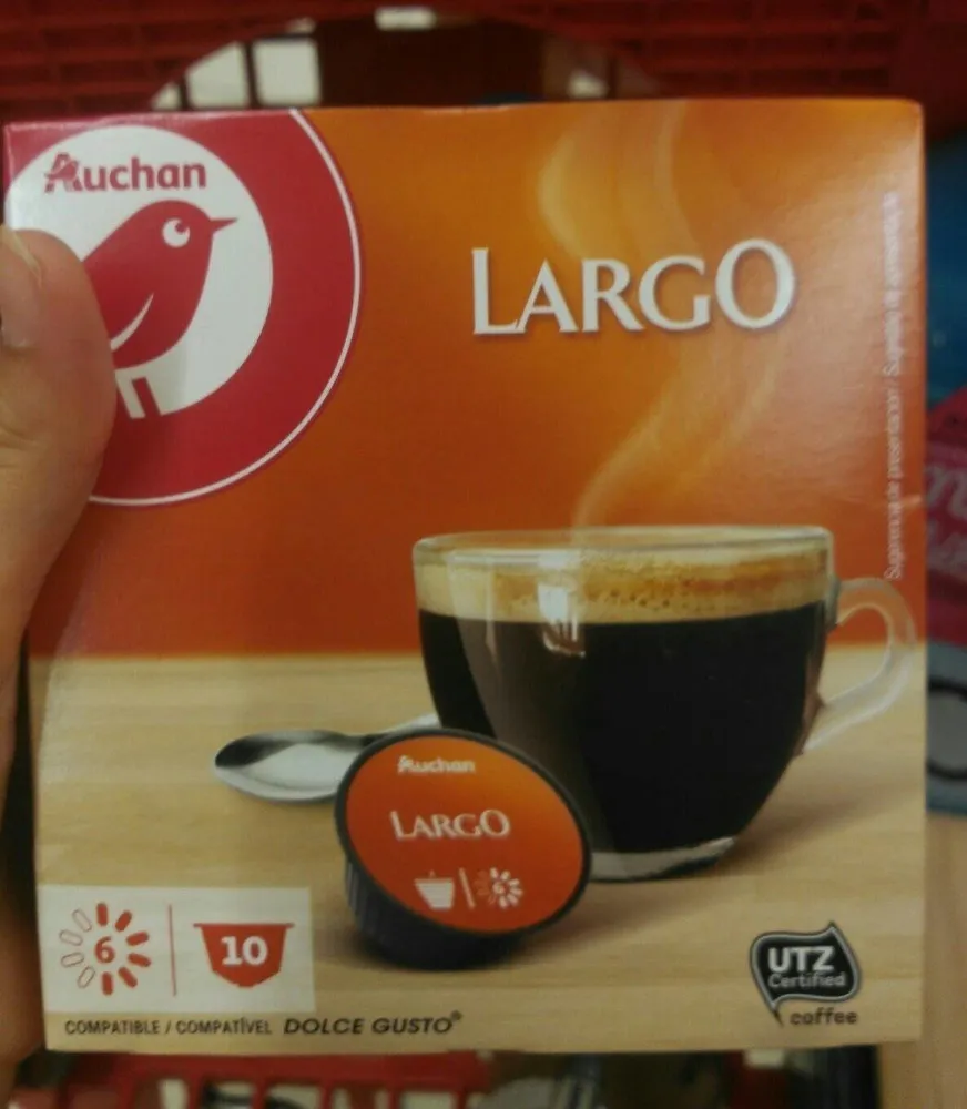 Auchan capsules de café petit déjeuner dolce gusto x10 70g packb