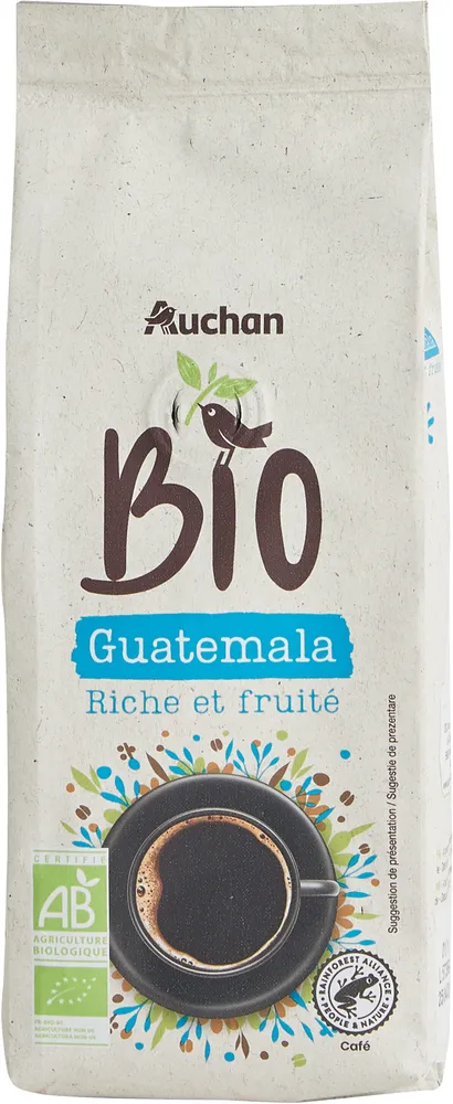 Auchan bio cafe guatemala moulu 250g