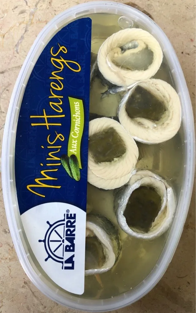 Mini filets d'harengs marinés aux cornichons