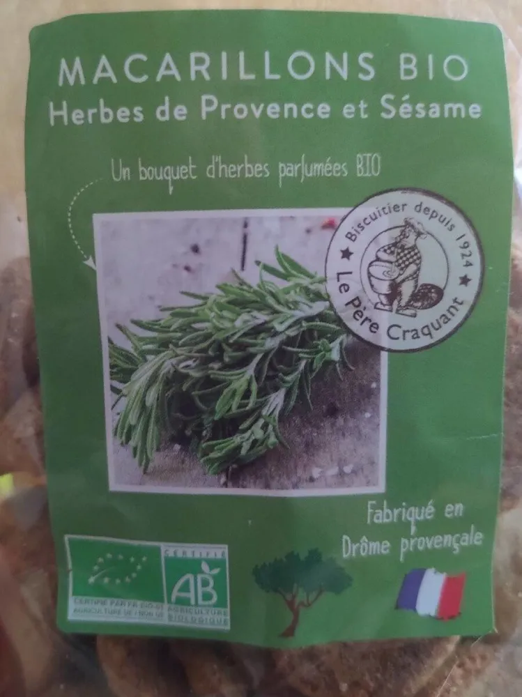 Macarillons bio Herbes de Provence et Sésame