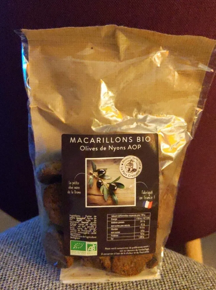 Macarillons bio olives de Nyons aop