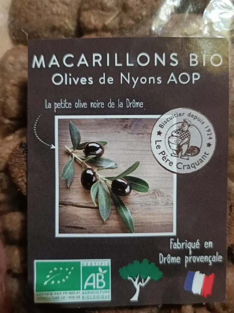 biscuits sales aux olives de nyons aop