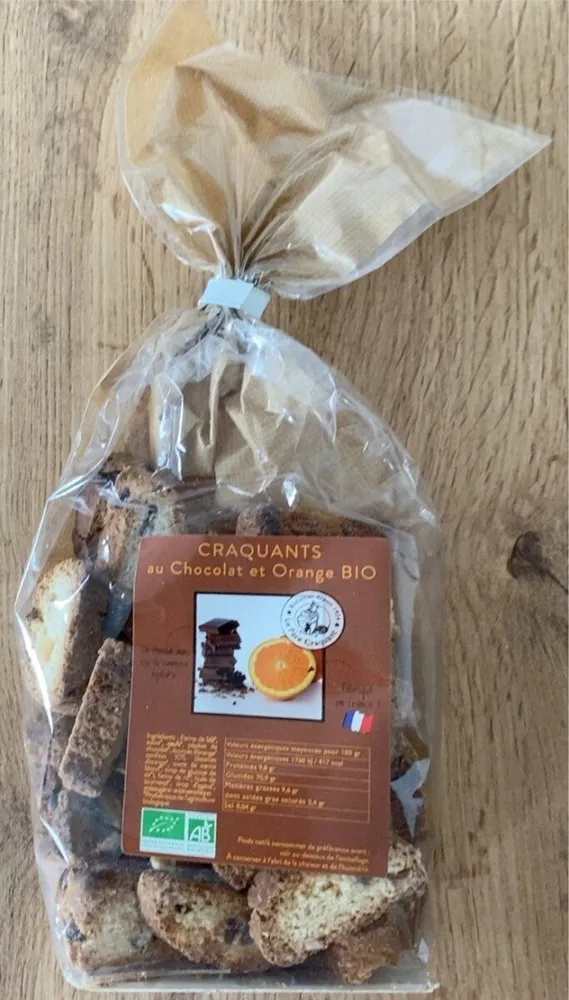 CRAQUANTS au Chocolat et Orange BIO