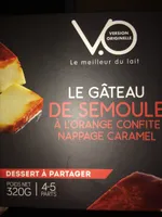 Gâteau de Semoule à l’Orange Confite Nappage Caramel