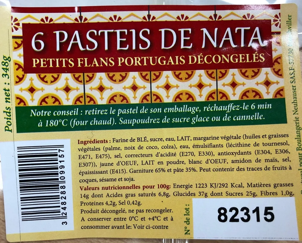 Pasteis De Nata X6