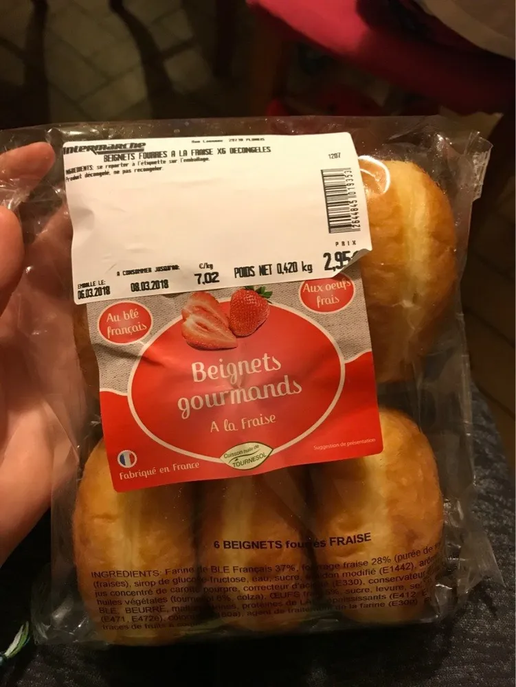 Beignets gourmands a la fraise