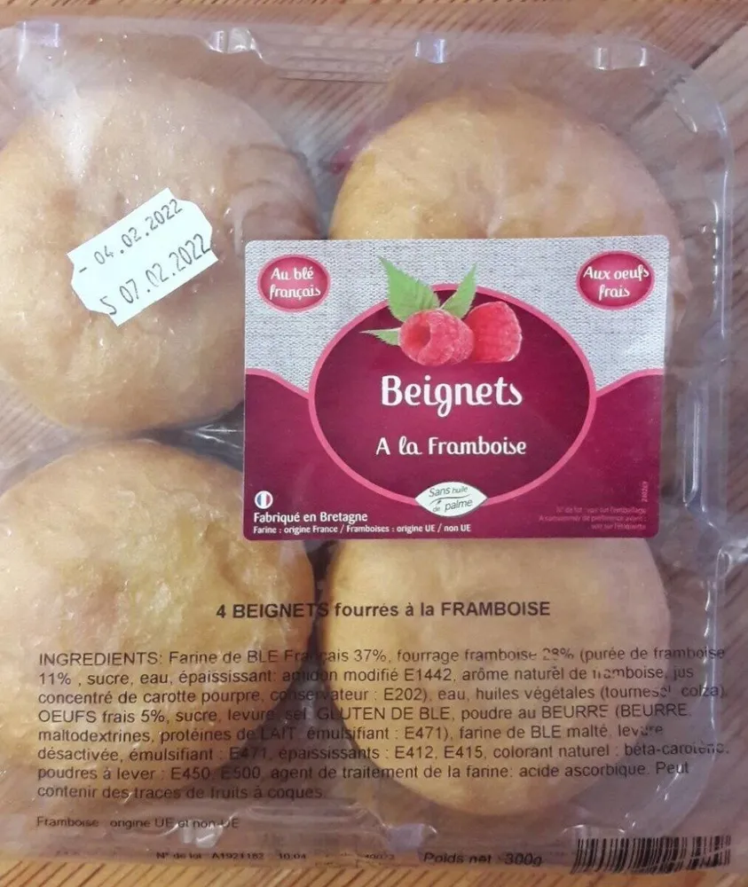 Beignets à la framboise