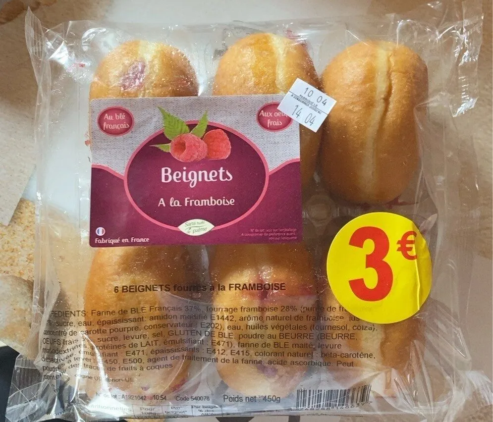 beignets a la framboise