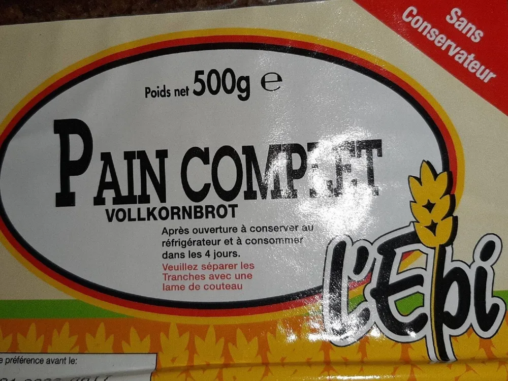 Pain complet vollkornbrot