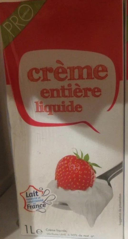 Creme entiere liquide