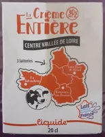 Crème Entière Liquide Stérilisée UHT à 30% de Mat. Gr.