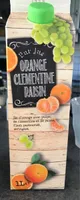 Jus d'orange avec pulpe de clementine et de raisin