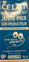 Lait demi-écrémé stérilisé UHT