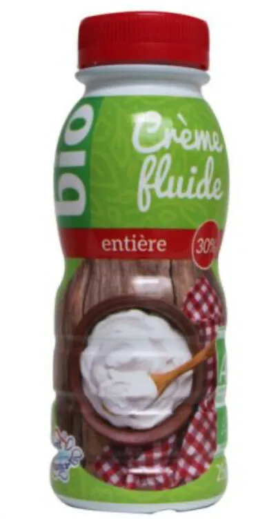 Creme fluide entière bio 30%