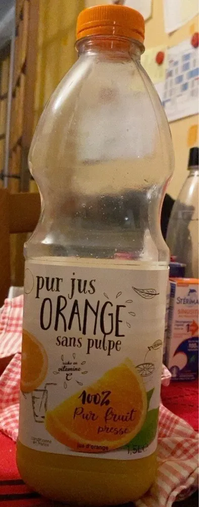 Pur jus d’orange sans pulpe