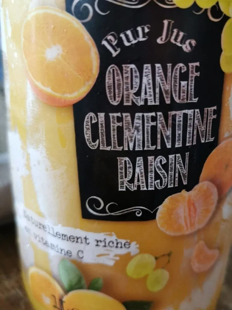 Pur jus orange clémentine raisin
