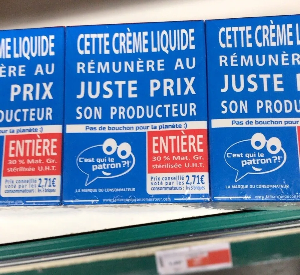 Crème liquide entière UHT