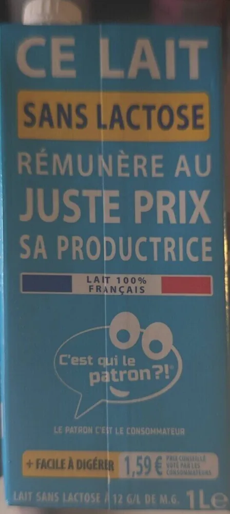 Lait sans lactose