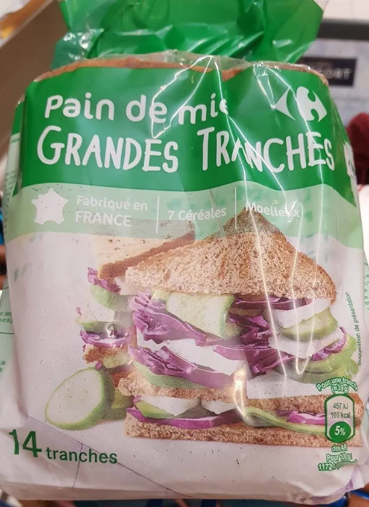 Pain de mie grandes tranches