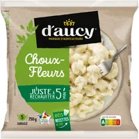 Choux-fleurs en fleurettes Juste à réchauffer d'aucy 750g