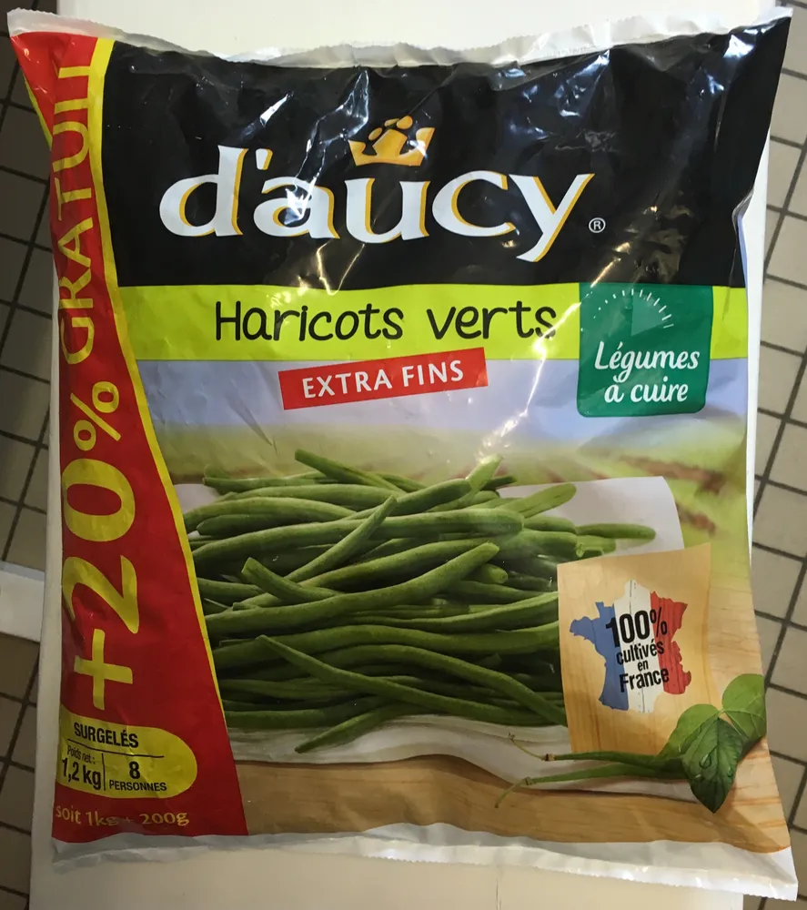 Haricots verts extra fins (+20% gratuit)