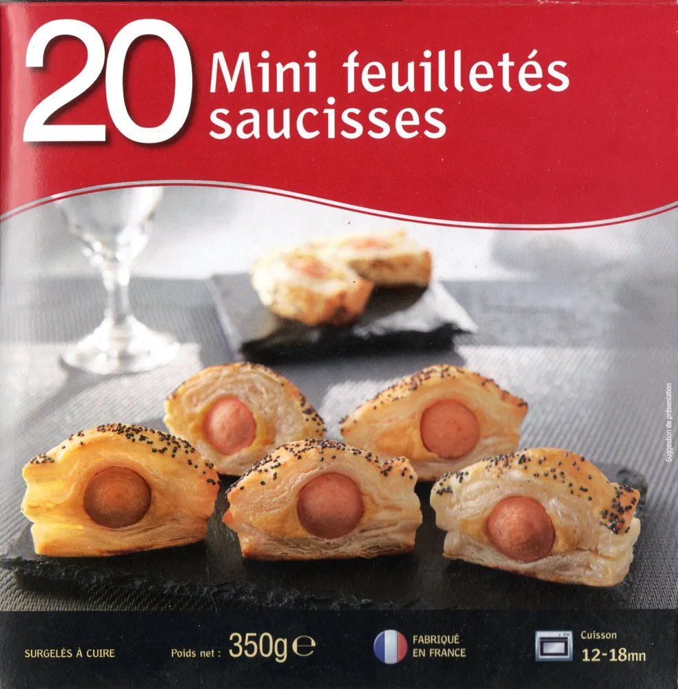 20 Mini feuilletés saucisses