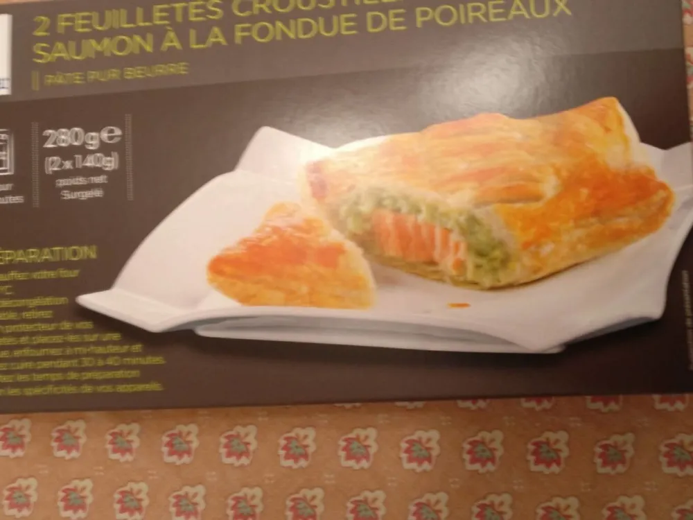 Feuilleté croustillant saumon