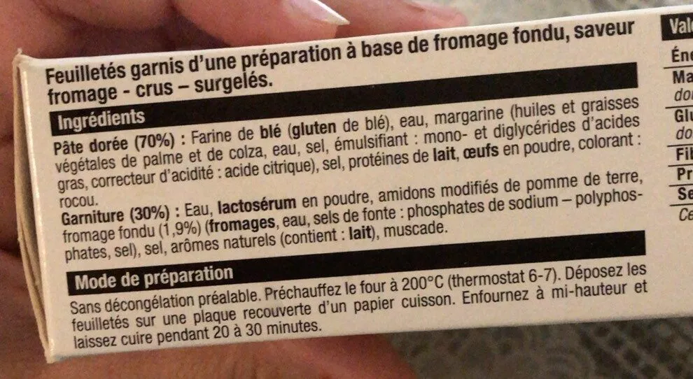 Feuilletés au fromage fondu