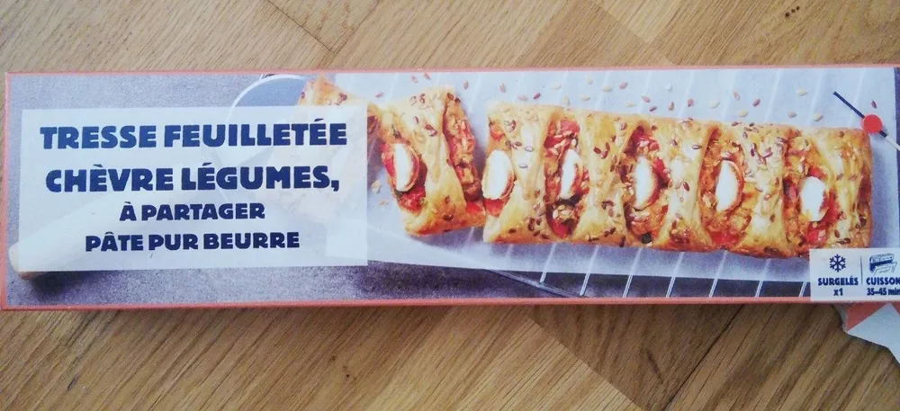 Tresse feuilletée chèvre légumes