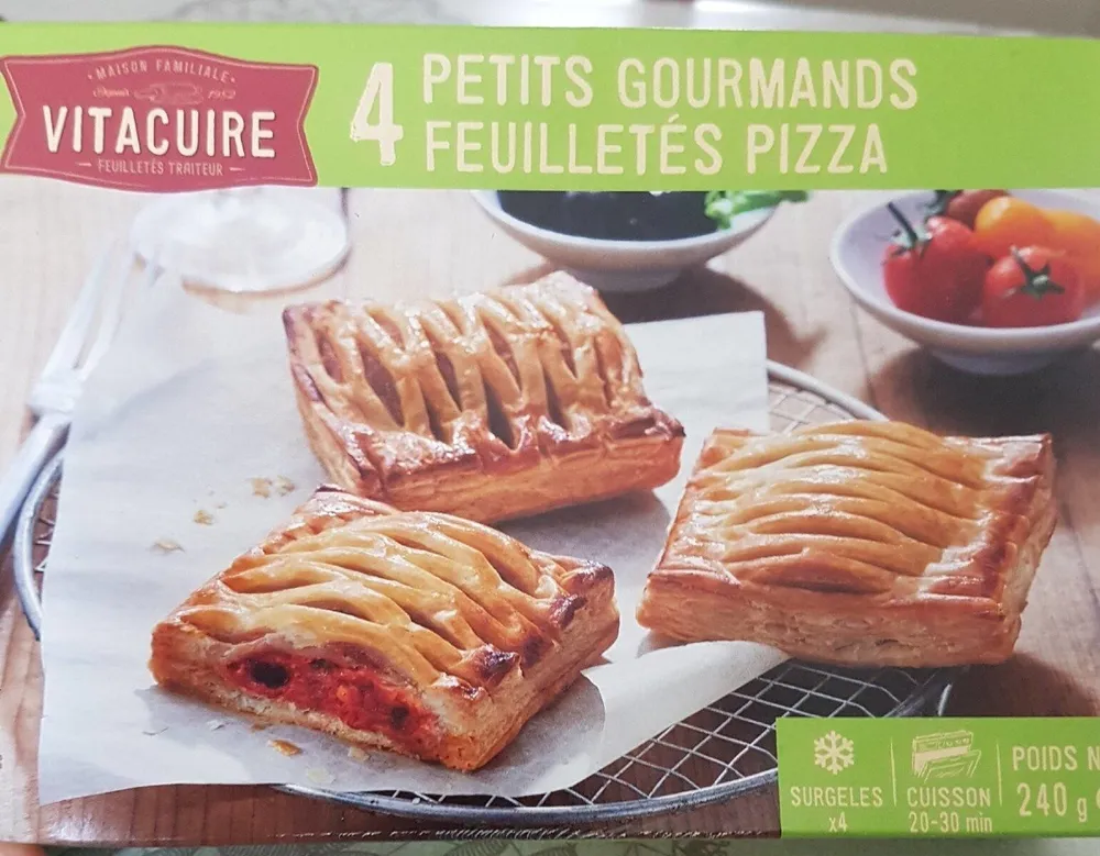 4 petits gourmands feuilletés pizza