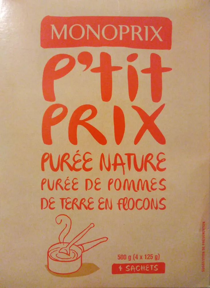 Purée de pommes de terre déshydratées en flocons
