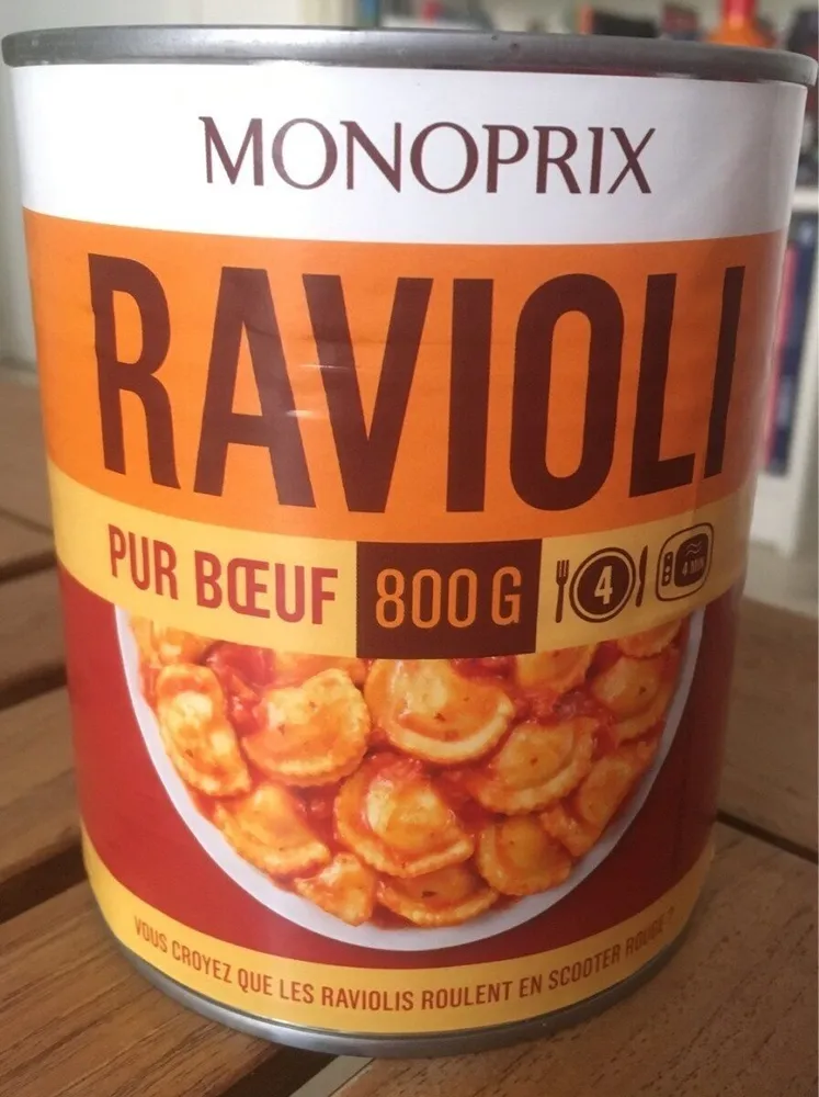 Ravioli pur boeuf à la sauce tomate
