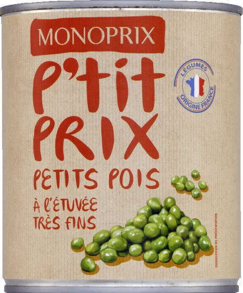 Petits pois à l'étuvée très fins