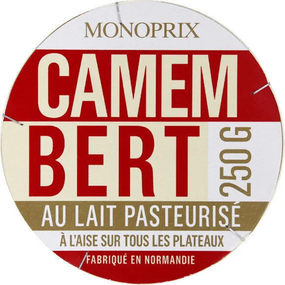 Camembert au lait pasteurisé