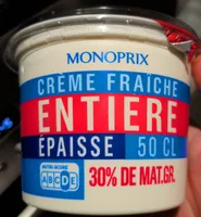 Crème fraîche entière épaisse 30% de mat. gr.