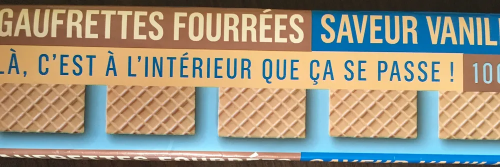 Gaufrettes fourrées saveur vanille