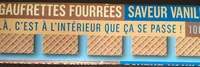 Gaufrettes fourrées saveur vanille