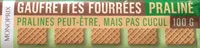 Gaufrettes Fourrées Praliné