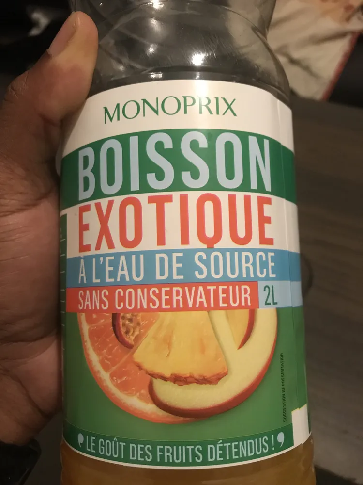 Boisson exotique à l'eau de source