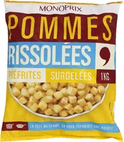Pommes rissolées  préfrites, surgelées