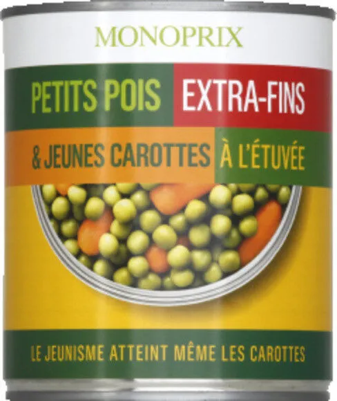 Petits pois extra-fins & jeunes carottes à l'étuvée