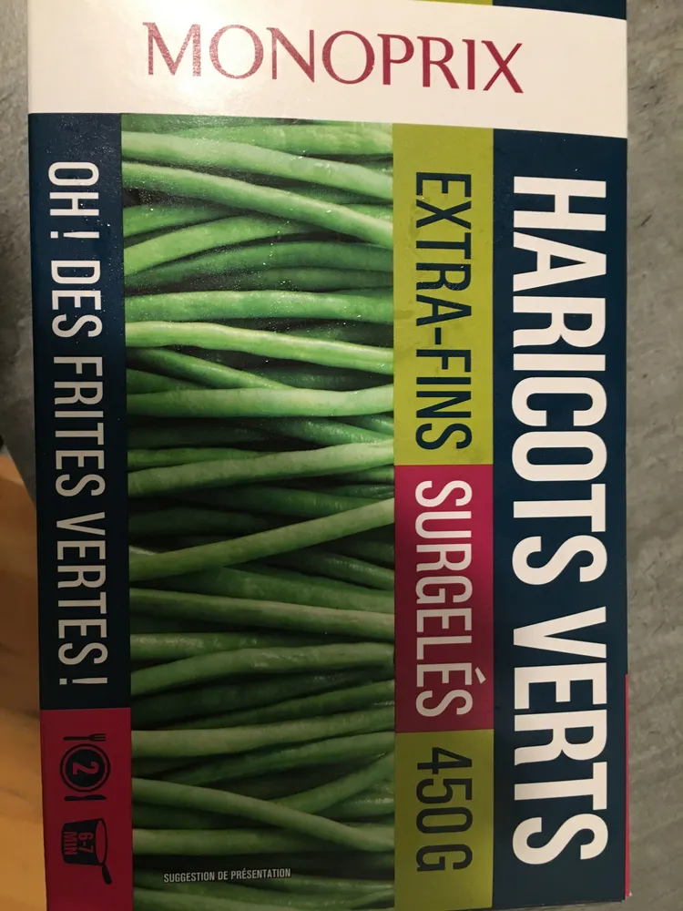 Haricots verts extra-fins, surgelés
